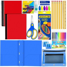 Gosodeny 1 Set Back to School Supplies Kit, Stationery Set with Notebooks, Markers, Pencils and Assorted School Essentials