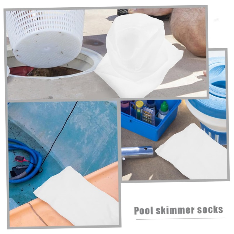 Levemolo 30pcs Pool Cleaning Socks Small Pool Skimmer Filters Compatible