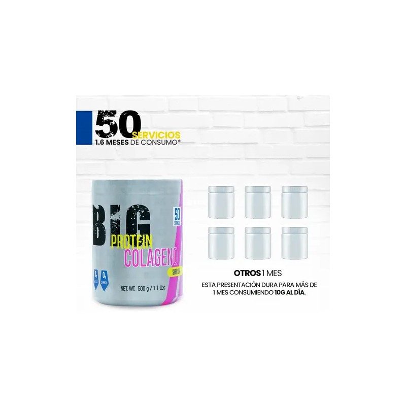 Colágeno Hidrolizado Big 500gr Varios Sabores 100 Servicios