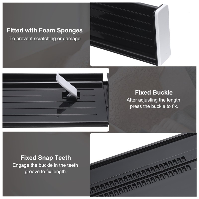 sourcing map 4 Pcs Plastic Drawer Dividers Organizer 11"-18" Adjustable