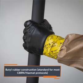 MIRA Safety Protective CBRN Gloves | Reusable Chemical Resistant Heavy-Duty Industrial Work Gloves | Black 1 Pair XS to XXL (Extra Large (XL))