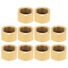 PATIKIL 1/2" NPT Female Brass Pipe Fitting Cap Set, 10Pcs