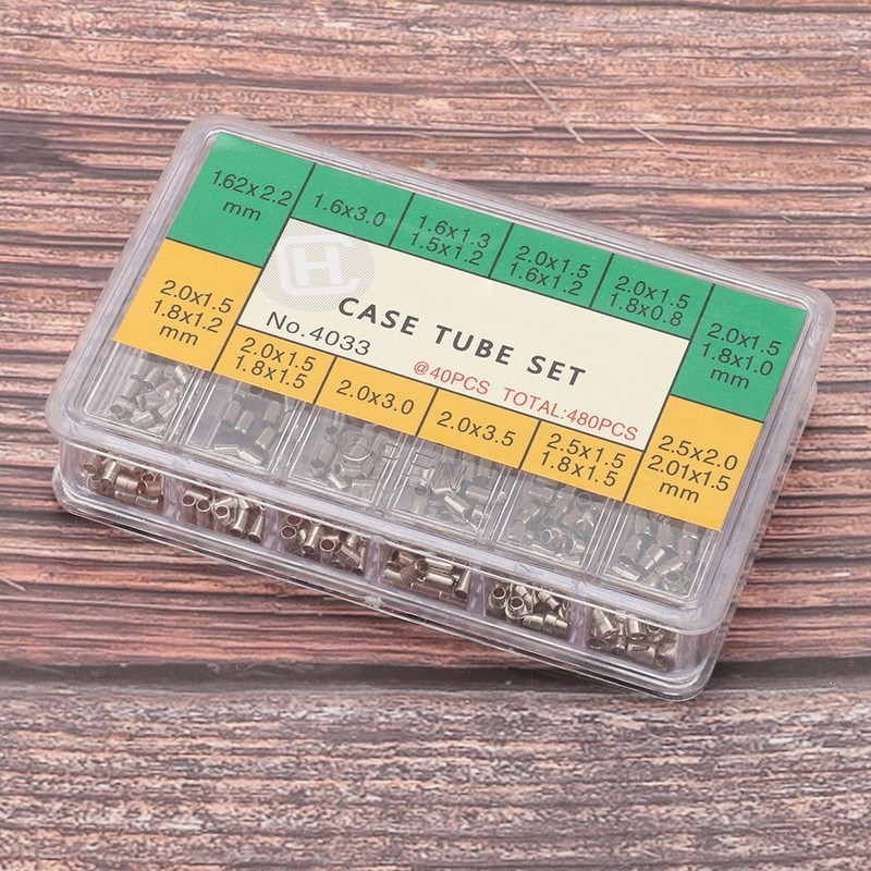 12 Sizes of Watch Case Tube Metal Repairing Tool for