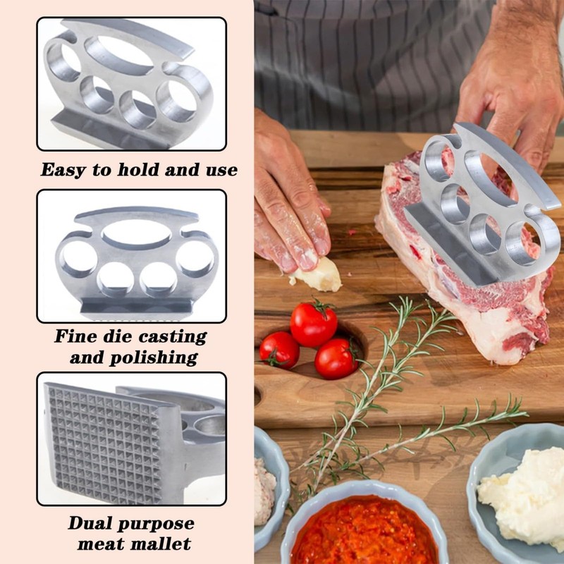 MIZOXY Meat Tenderizer Hammer,Metal Meat Hammer,Aluminum Alloy Steak Metal Mallet