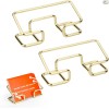 NoBrand 2pcs Desktop Business Card Holder, Gold Metal Stand Display