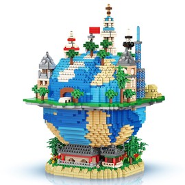 HONLANCH Architecture Global Village Micro Building Blocks Set（5200 Pieces）,Architecture Model Gift for Adults and Kids