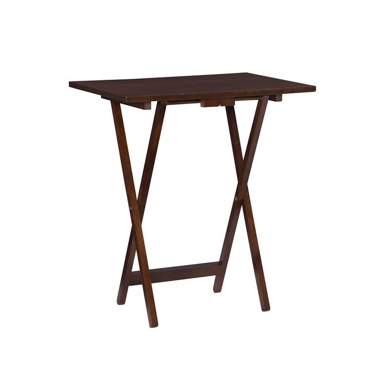 Powell Hazelnut Tray Tables, Cherry 23.63 x 26.38 x 15.75