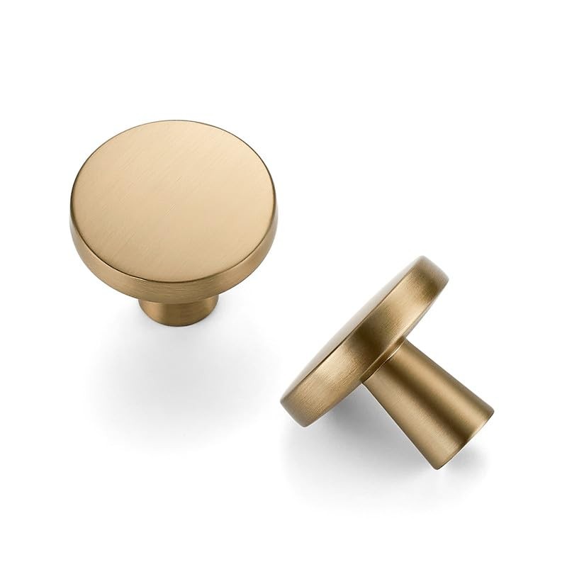 HOME EDIT 10 Pack Champagne Bronze Cabinet Knobs Zinc Round