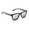 TAKE A SHOT Wooden Sunglasses Men's Polarised Mirrored Small Black