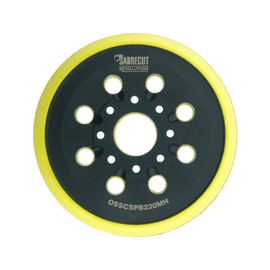 2 x SabreCut OSSCSPB220MH_2 125mm Medium Hard 8 Hole Random Orbital Sander Hook and Loop Backing Pads Compatible with Bosch GEX125 PEX220 Skil 7402 7490