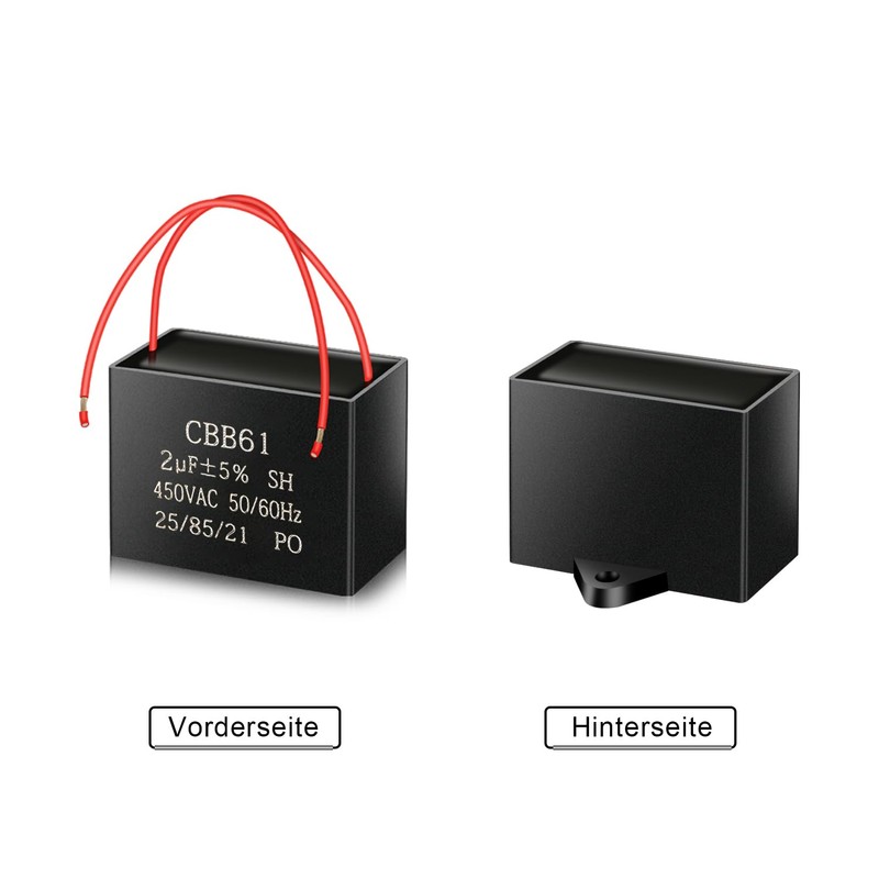 CBB61 450V AC 2UF 50/60HZ Starter Capacitor, AC Motor Capacitor,