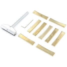 FarBoat 9pcs Brass Guitar Frets Radius Press Caul Fingerboard Fret Inserts Pressing Tool Kit for Acoustic Electric Guitar Bass