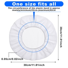 Mabor 6Pcs White Elastic Chef Hairnets for Women, Hairnets for Foodservice, Lightweight Comfortable Hair Cap, Reusable Hair Cover Nets for Food Service Workers