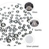 4240Pcs black diamond Flatback Rhinestones 6 Sizes Crystal Diamonds for