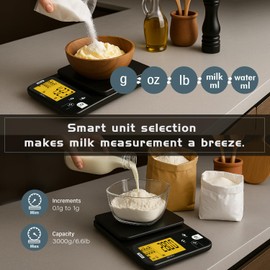 Polit Brewly Coffee Scale with Timer — 0.1g/0.5g/1g Triple-Range Precision Espresso & Pour-Over Scale, USB-C/Battery Powered, Milk/Water ml Modes, Ultra-Slim Travel Coffee Scale Home & Café Brewing