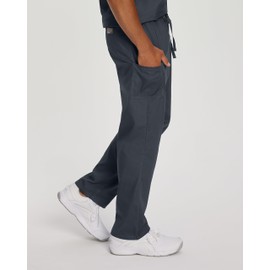 Landau Scrub Zone Unisex Relaxed Fit 2-Pocket Drawstring Cargo Scrub Pants 85221 Graphite