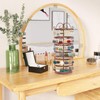 MODOWEY 6 Tier Rotating Earring Holder Organizer, Adjustable Metal Earring