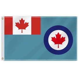 3×5 FT Canada Air Force Flag,Large Canadian Air Military Decor,Double Side Digital Printed 150D Polyester Banner With Canvas Header Brass Grommet For Outdoor Indoor Parade Car
