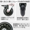 Doshisha Luminous Steel Rack Undercarrier, Screw Type Clear Caster, Set