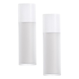 VICASKY 2pcs 30ml Plastic Airless Pump Bottles Leakproof Travel Bottles DIY Beauty Cleaning Supplies Dispenser