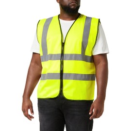 Supertouch 32341 Zipped Hi Vis Vest, Small, Yellow