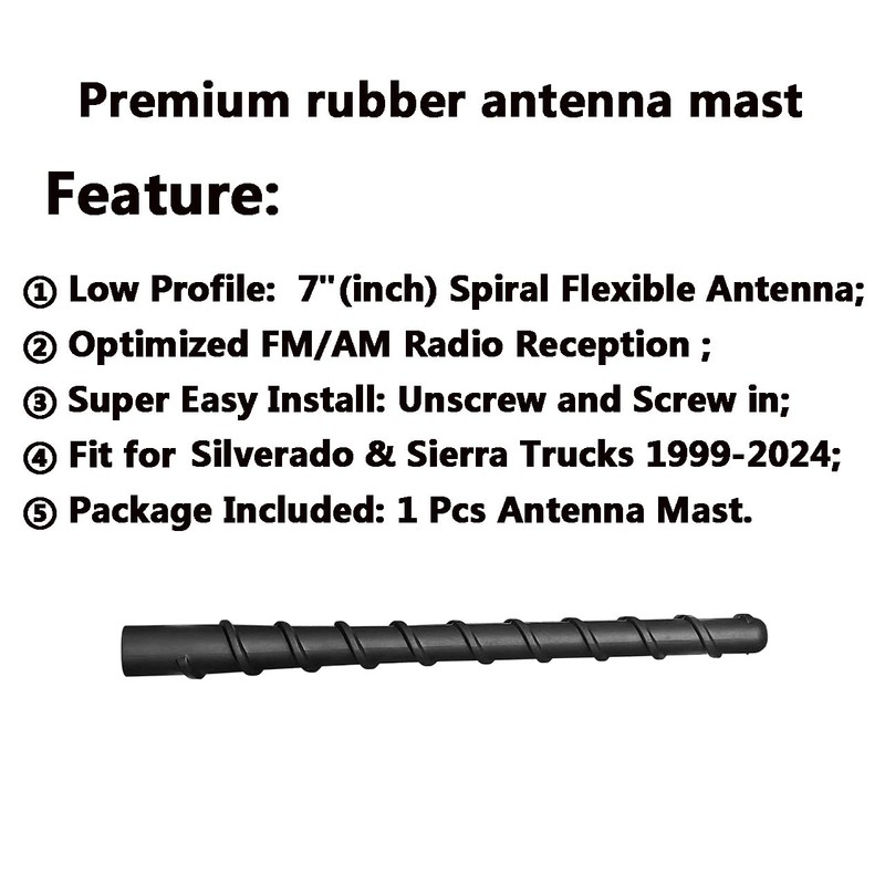 for GM Truck Short Antenna Fit for GMC Sierra 1500-3500
