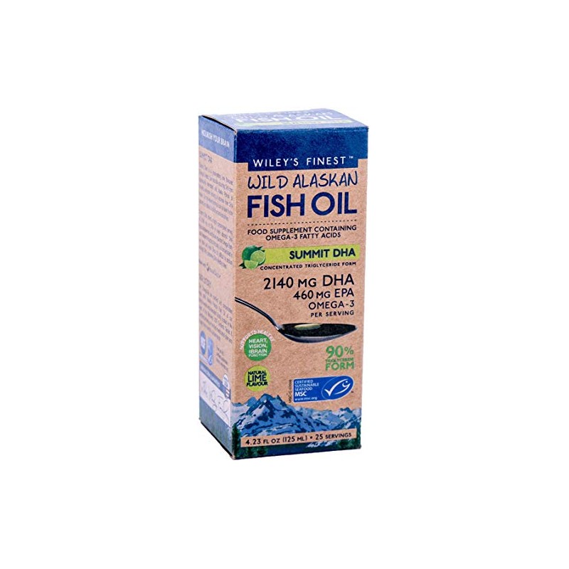 Wiley's Finest Summit DHA Liquid Wild Alaskan Fish Oil, 125