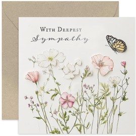 Sympathy Cards for Loss of Mum, Thinking of You Greeting Cards for Him or Her, Sad Loss of your Dad, Condolences Gifts for Friends and Family, Blank Inside With Envelope