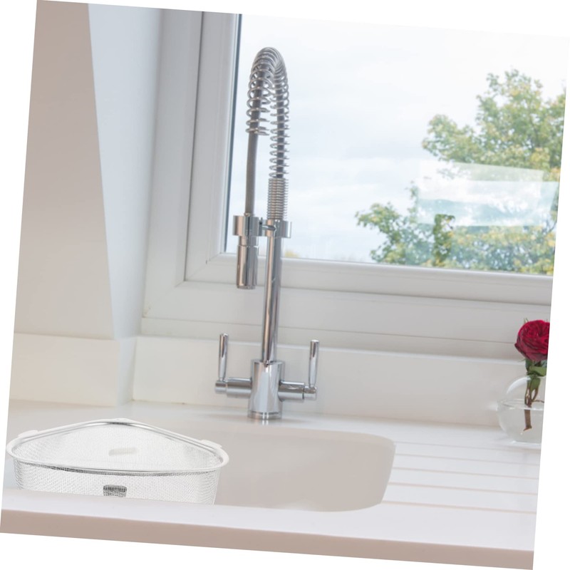 COHEALI Triangular Sink Drain Basket Fine Mesh Sink Strainer with