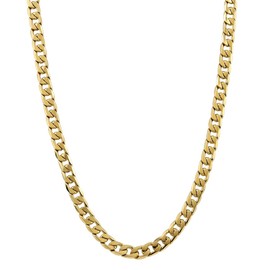 Silvershake SUEBUE 9MM 14K Yellow Gold Plated Stainless Steel 24 to 26 Inch Adjustable Cuban Link Chain Necklace Jewelry for Women or Men Unisex, Stainless Steel 14K Gold Plated, No Gemstone