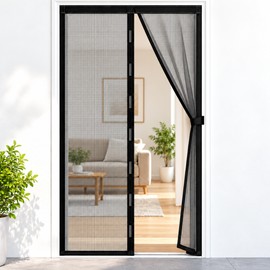 Magnetic Screen Door Mesh Curtain – Hands-Free Auto-Close Insect Net for Kids and Pets W70cm X H220cm