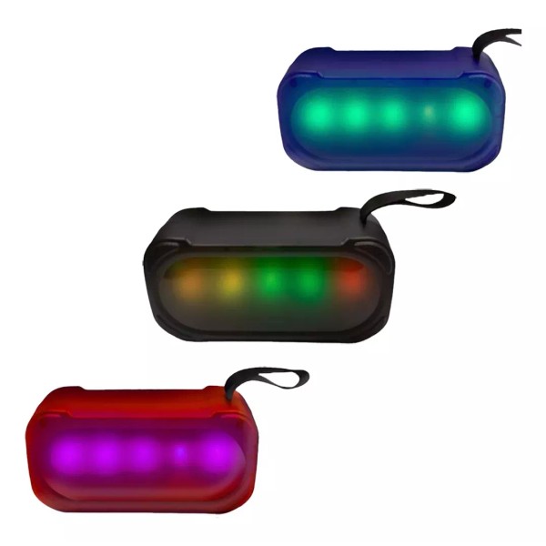Maíz 5pzs Bocina Bluetooth Recargable Inalambrica Fm Luz Led