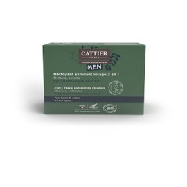 Cattier Men 2 in 1 Heavy Duty Organic Exfoliating Cleanser for All Skin Types - 85g
