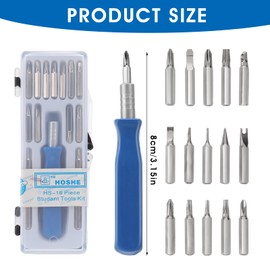 16 in 1 Premium Precision Screwdriver Set, Small Pocket Screwdriver Set with Phillips Flathead Tox Screwdriver Bits, Mini Screwdrivers Kit for Electronics, PC,Laptop,Watch, Eyeglass Repairing Tool