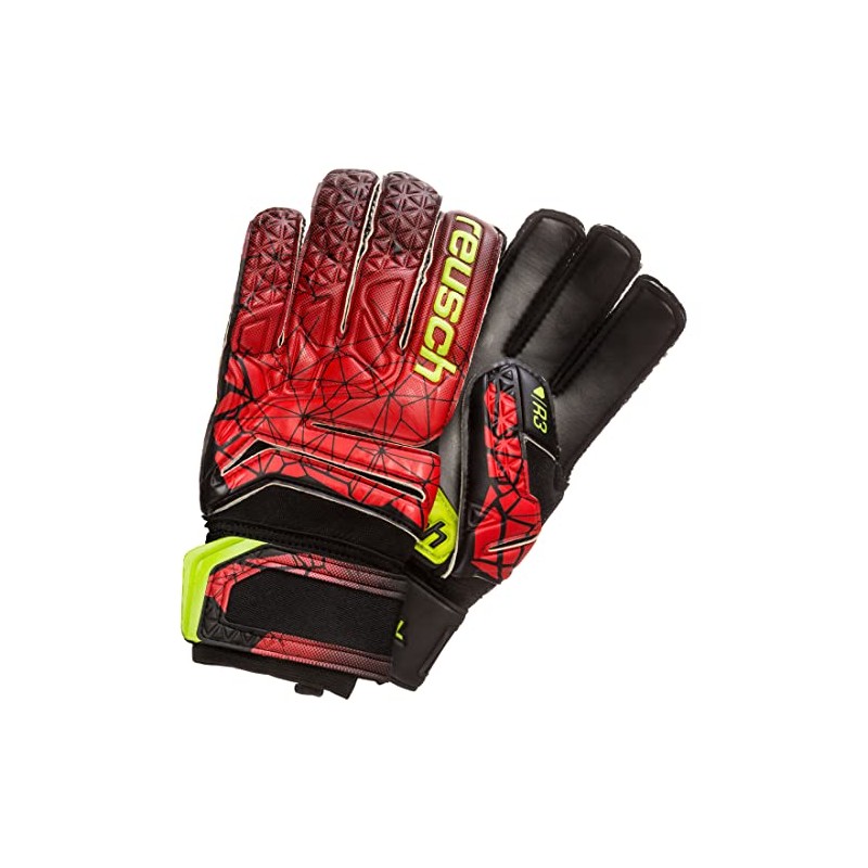 Reusch Herren Fit Control R3 Torwarthandschuhe, Black/fire red, 8