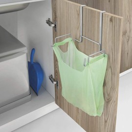 Metaltex Galileo Rubbish Bag Holder, Metal, Silver, 21 x 14 x 19 cm