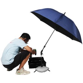 CHOOSEU HVAC Umbrella With Magnetic Base Kit And Heavy Duty Steel Clamp,Work Umbrella Can Placed Anywhere Even Non-magnetic Surfaces, HVAC Tool for Outside Work(5 FT Width, Blue)