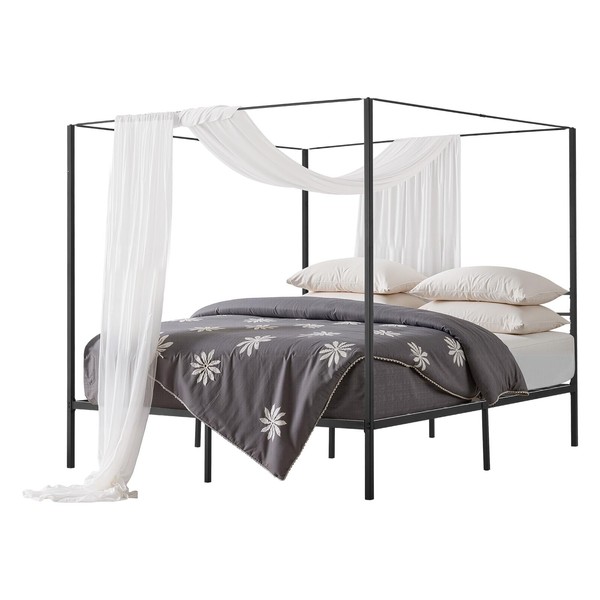 VEVOR Canopy Bed Frame King Size, Metal Canopy Bed with