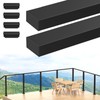 PLANTOP 4FT Stainless Steel Rectangular Handrail 2 Pack, Cuttable Cable