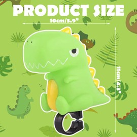 Ziyonix Dinosaurier Fahrradklingel Kinder, Mini Hupe Fahrrad Klingel Fahrrad-Quetschhupe, Lustige Fahrradhupe für Kinder Jungen Mädchen Kinderfahrrad Roller Laufrad Dreirad (1 Stück)