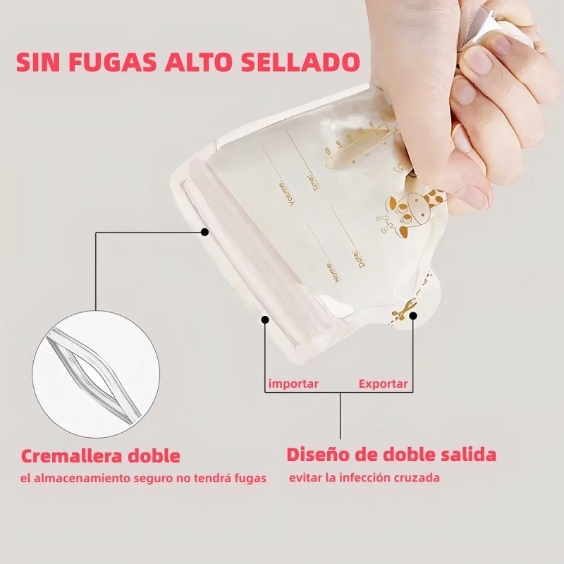 Bolsas Para Almacenar Leche Matern 55 Pcs Con Bolígra