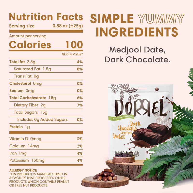 DORREL - Trio Bundle Pack: Belgian Dark Chocolate Covered Dates