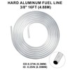 MuHize 3/8 Fuel Line, 16 ft 3/8" Aluminum Tubing, Flexible