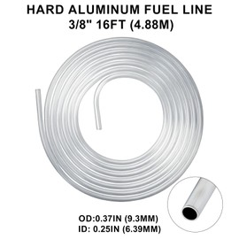 MuHize 3/8 Fuel Line, 16 ft 3/8" Aluminum Tubing, Flexible Metal Fuel Line, Easy to Bend and Corrosion Resistance, Use In Plumbing Fuel Systems, Oil Systems, Water Systems and Air Systems