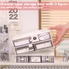 Stackable Desk Organizer with 6 Drawers, VASZOLA 3 Tier Plastic