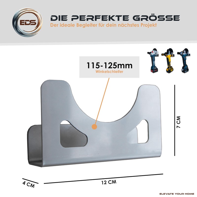 EDS - Premium Angle Grinder Wall Bracket in Stainless Steel
