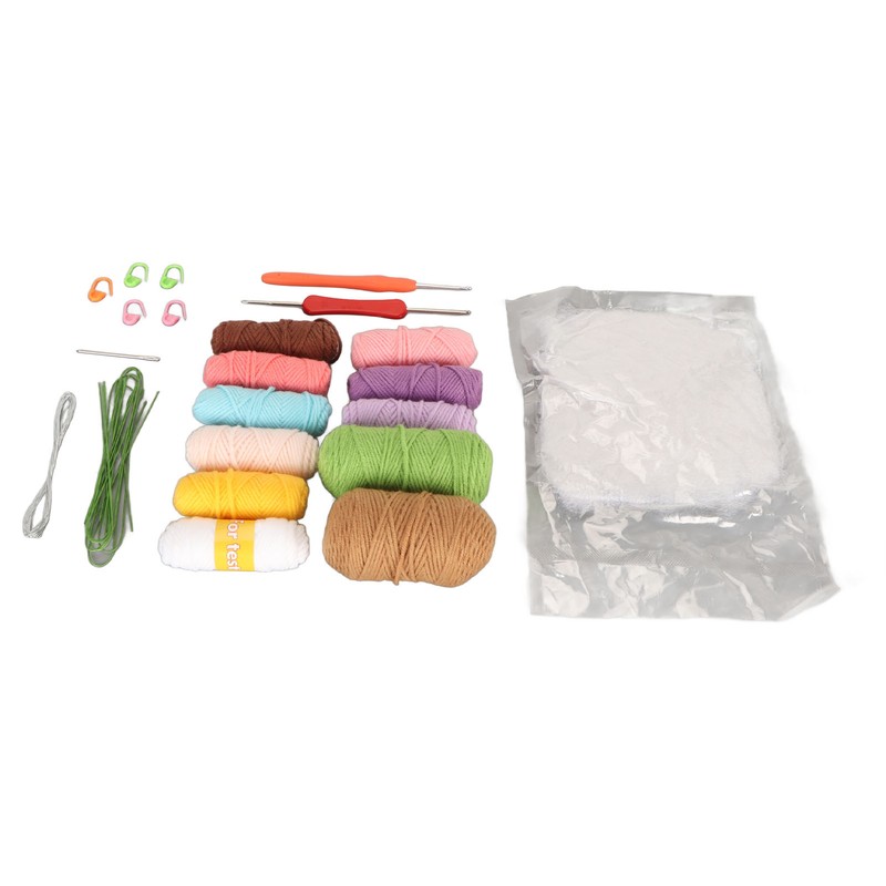 Crochet Starter Kit Educational Colorful DIY Craft Supplies Crochet Potted