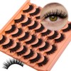 FADLASH False Eyelashes 14 Pairs Faux Mink Lashes Wispy Fake
