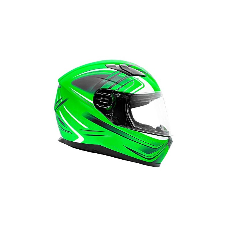 Typhoon Full Face Motorcycle Helmet w/Drop Down Sun Shield DOT