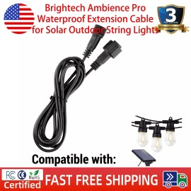 for Solar Outdoor String Lights Brightech Ambience Pro Waterproof Extension Cable for Solar Outdoor String Light